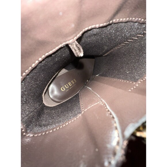 Size 8M Guess Crocodile Snake Skin Side zip high Reptile Effect Heeled boots - Picture 3 of 13